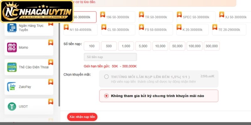 Hướng dẫn nạp tiền nhà cái qua ngân hàng