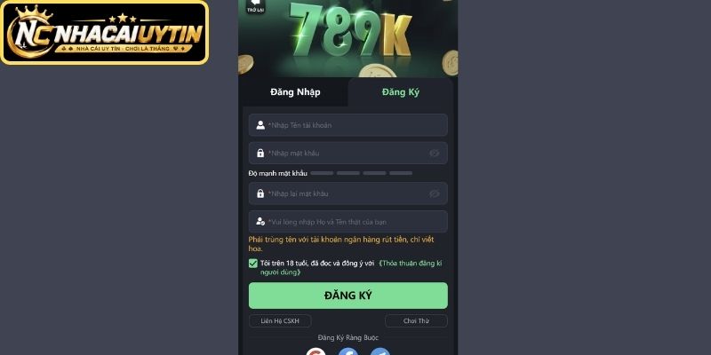 Hướng dẫn đăng ký 789K đúng quy trình từ đầu