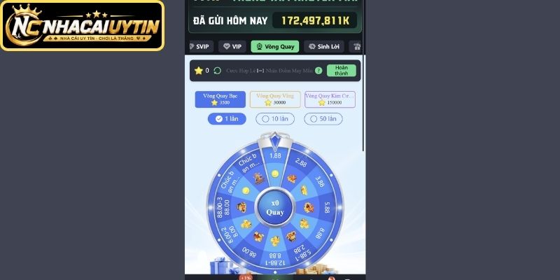 Vòng quay, điểm danh cùng quỹ cứu trợ nổi bật
